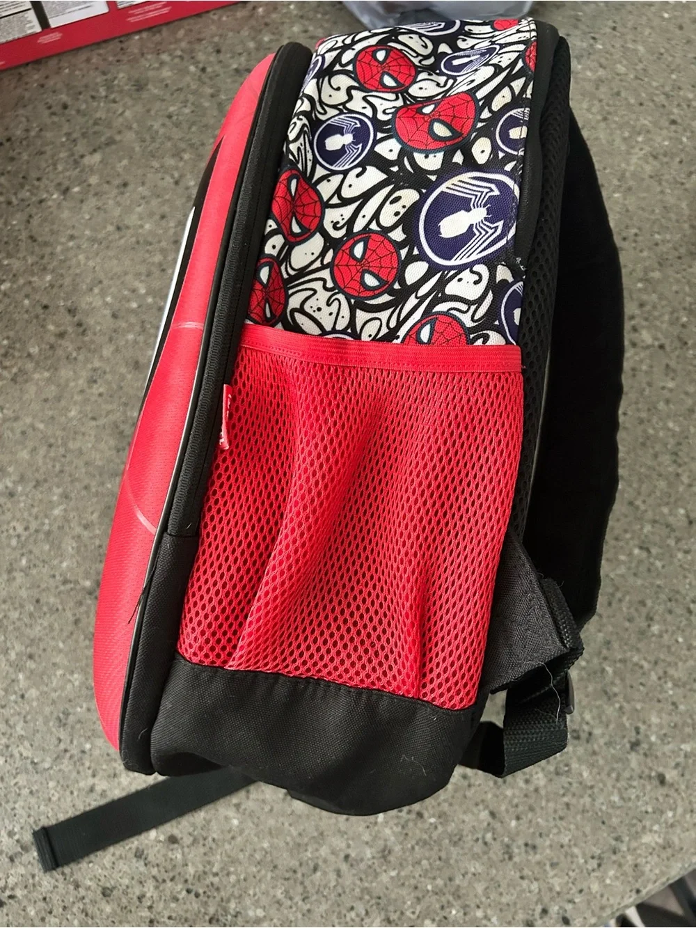Marvel Kids Spider-Man Red and Black Face Backpack